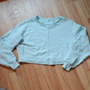 SO Mint Green Cropped Sweater | Size XS